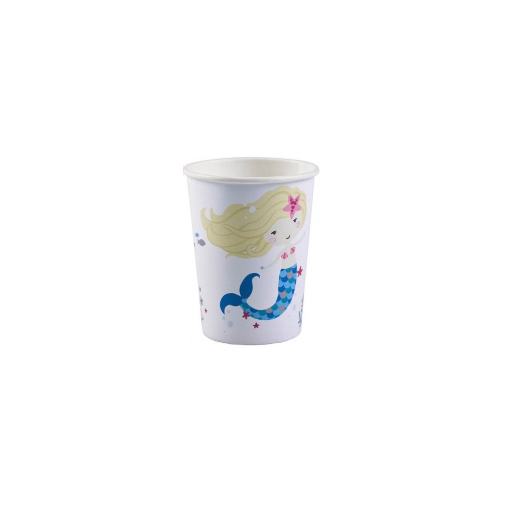 Mermaid Shellebrate paper cup 8 pcs 250 ml