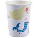 Mermaid Shellebrate paper cup 8 pcs 250 ml