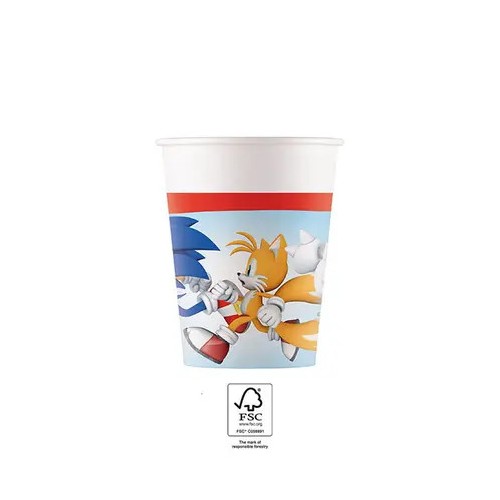 Sonic the Hedgehog Sega Sonic the Hedgehog Paper Cups 8 pcs 200 ml FSC