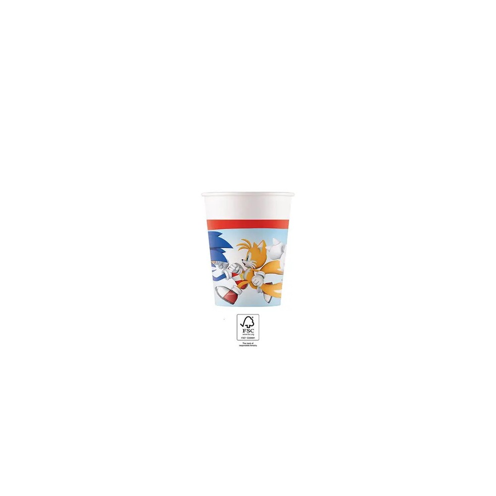 Sonic the Hedgehog Sega Sonic the Hedgehog Paper Cups 8 pcs 200 ml FSC