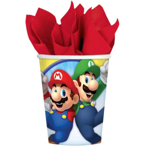 Super Mario Mushroom World paper cup 8 pcs 250 ml