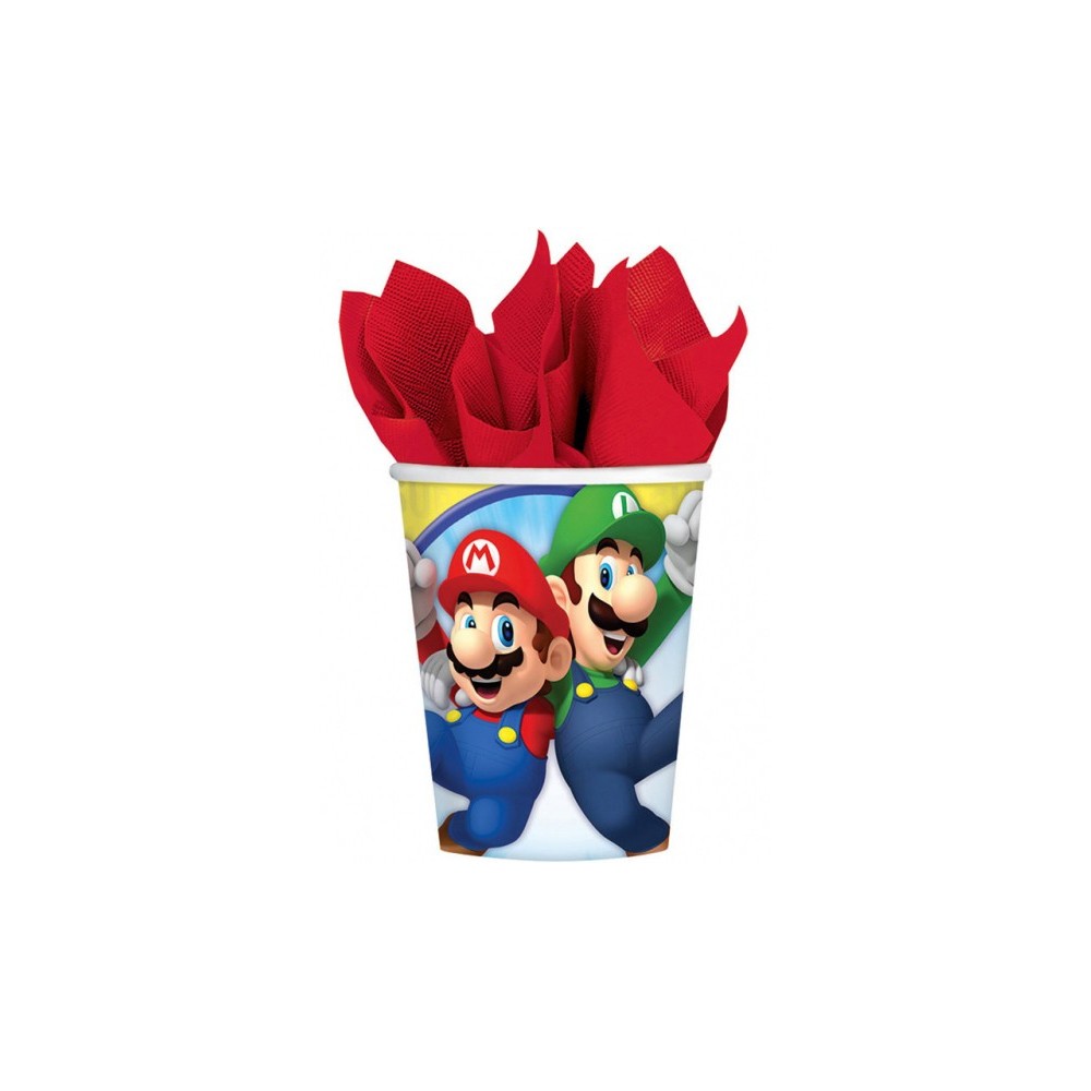 Super Mario Mushroom World paper cup 8 pcs 250 ml