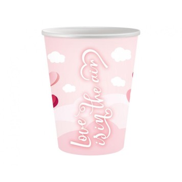 Love Love Is In The Air Pink paper cup 6 pcs 250 ml