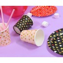 Love XOXO Black paper cup pack of 6, 250 ml
