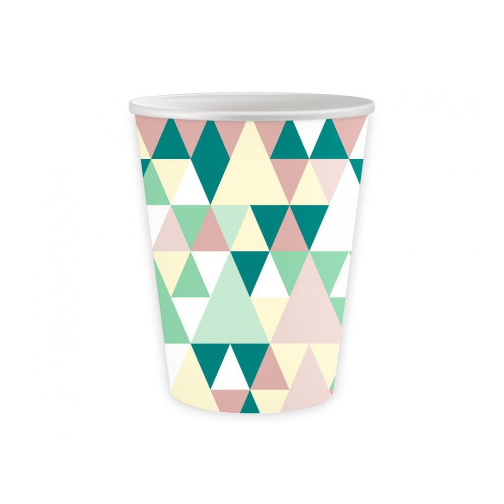 Party Green Joy Colorful paper cup 6 pcs 250 ml