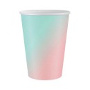 Colour Ombre paper cup set of 6 pcs 266 ml