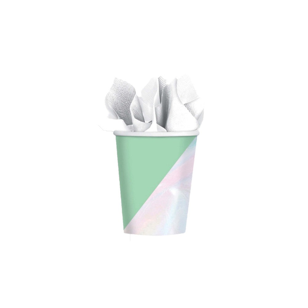 Party Shimmering Party Colorful Shimmering Paper Cup Set of 8 250 ml
