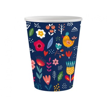 Spring Have Fun Dark paper cup 6 pcs 250 ml