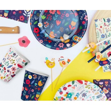 Spring Have Fun Dark paper cup 6 pcs 250 ml