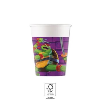 Teenage Mutant Ninja Turtles Purple paper cup 8 pcs 200 ml FSC