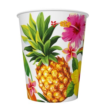 Colour Mix Tropical Paper Cup Set of 8 - 250 ml