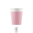 Colour Unicolour Pink, Paper Cup 8 pcs 200 ml FSC