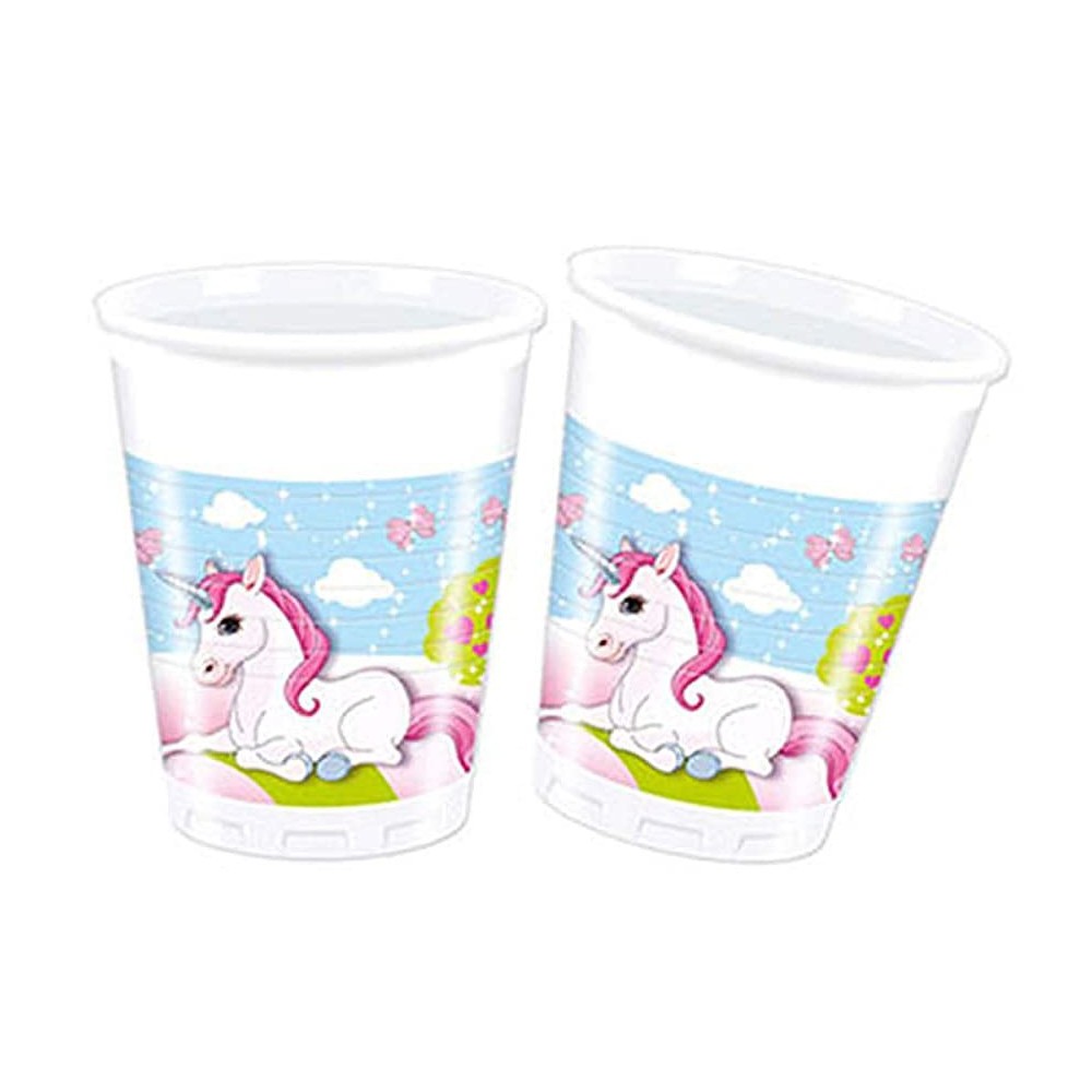 Unicorn Castle plastic cup 8 pcs 200 ml