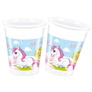 Unicorn Castle plastic cup 8 pcs 200 ml