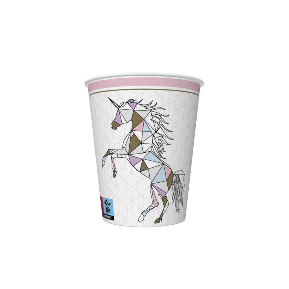 Unicorn Graphic Wild paper cup 8 pcs 250 ml