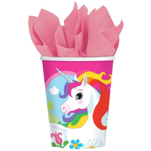 Unicorn Meadow paper cup 8 pcs 250 ml