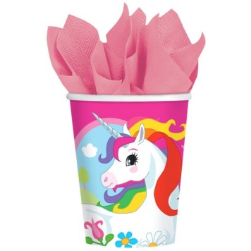 Unicorn Meadow paper cup 8 pcs 250 ml