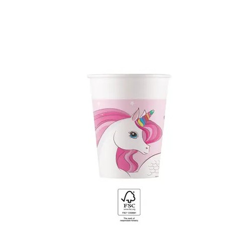 Unicorn Rainbow Colors paper cup 8 pcs 200 ml FSC