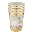 Unicorn Rainbow paper cup, 6 pcs, 250 ml