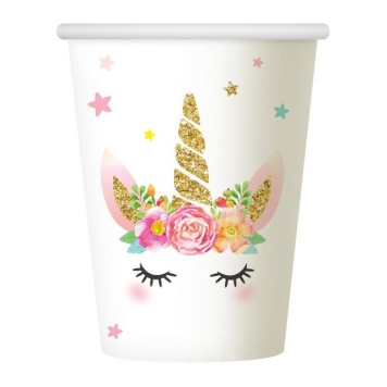 Unicorn Star paper cup 6 pieces 266 ml
