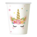 Unicorn Star paper cup 6 pieces 266 ml