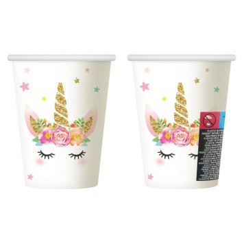 Unicorn Star paper cup 6 pieces 266 ml