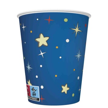 Space Rockets&Aliens paper cup 8 pcs 250 ml