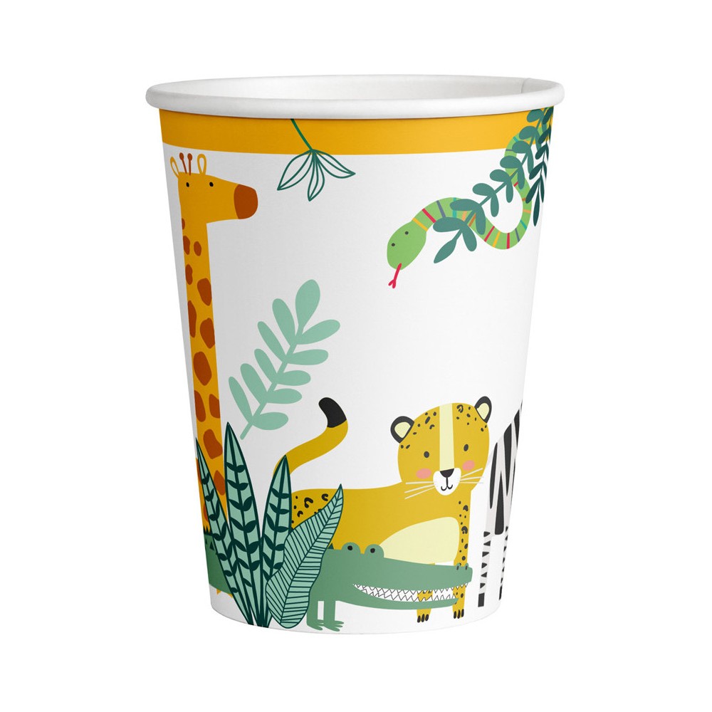 Animals Get Wild Wilderness paper cup 8 pcs 250 ml