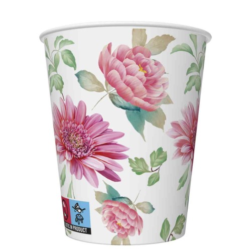 Colour Arrangement Flower paper cup 8 pcs 250 ml