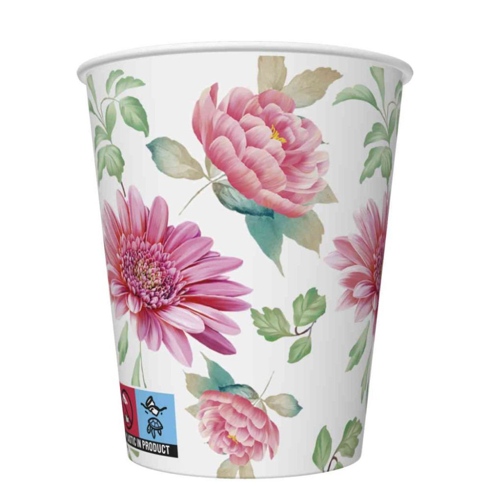 Colour Arrangement Flower paper cup 8 pcs 250 ml