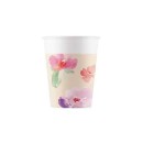 Flower Watercolor Flowers paper cup 8 pcs 200 ml