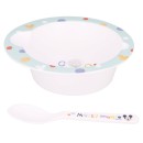 Disney Mickey  baby micro deep plate + spoon set