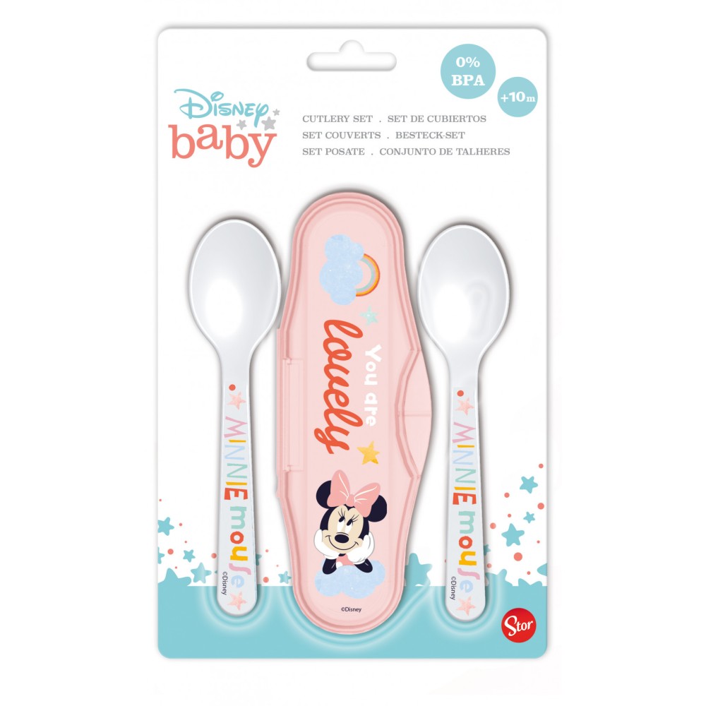 Disney Minnie  baby travel cutlery set
