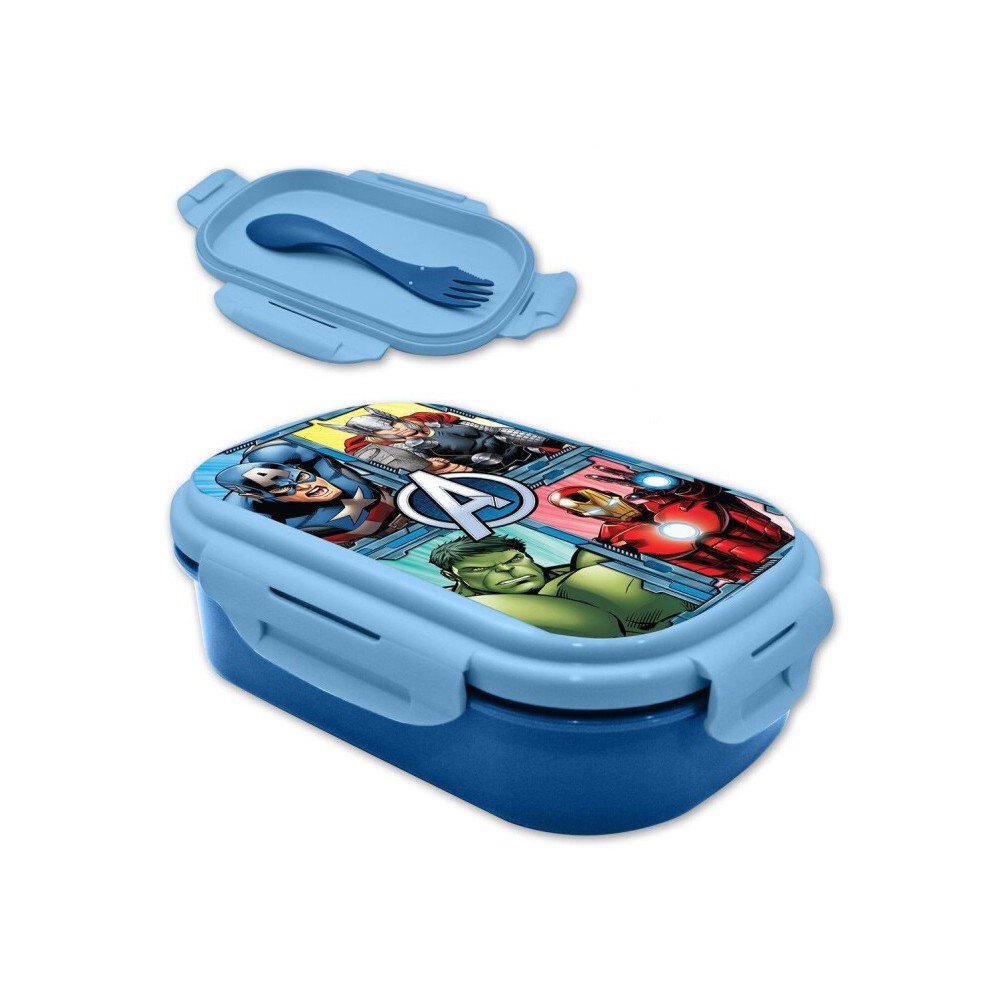 Avengers sandwich box + cutlery set