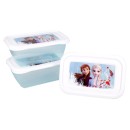 Disney Frozen Blue Forest plastic lunchbox set of 3