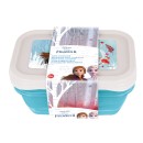 Disney Frozen Blue Forest plastic lunchbox set of 3