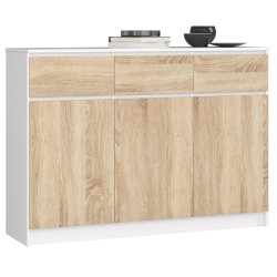 KOMODA K140 3D 3SZ CLP BIAŁA / SONOMA