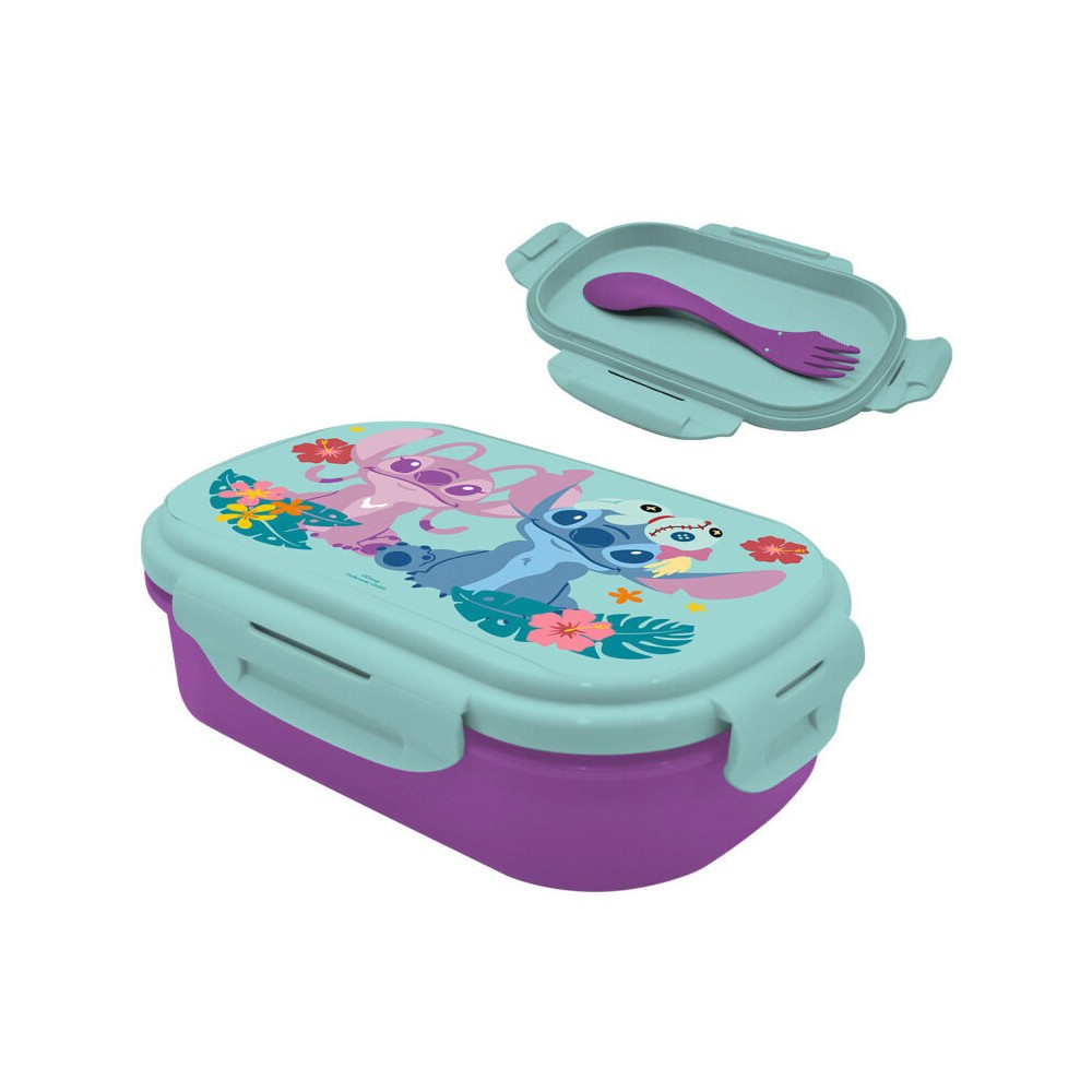 Disney Lilo and Stitch Island sandwich box + cutlery set