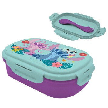 Disney Lilo and Stitch Island sandwich box + cutlery set