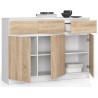 KOMODA K140 3D 3SZ CLP BIAŁA / SONOMA