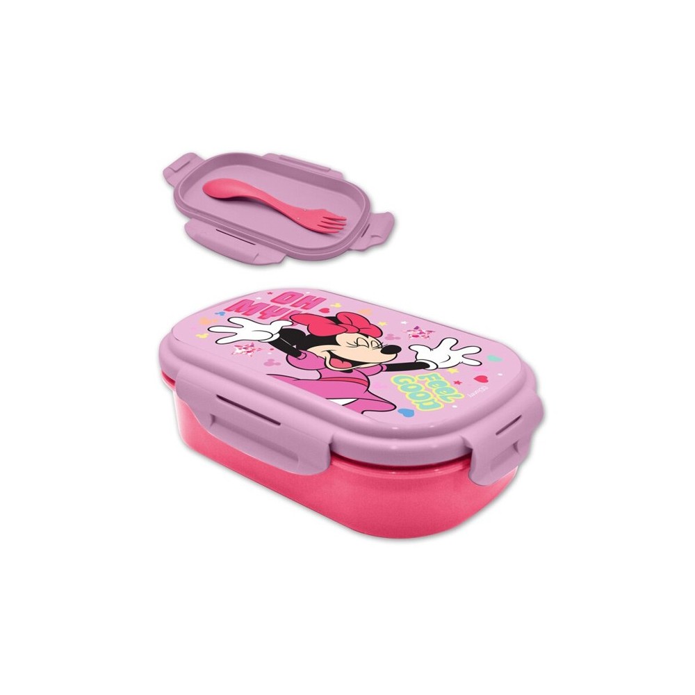 Disney Minnie  Happy Sandwich Box + Cutlery Set