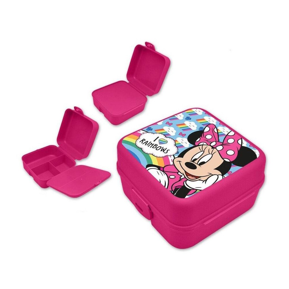 Disney Minnie  Rainbows multi-compartment lunch box, sandwich box