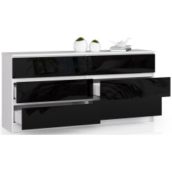 KOMODA K160 6SZ CLP CZARNY POŁYSK