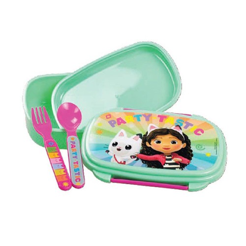 Gabby's Dollhouse Color Fade sandwich box + cutlery set