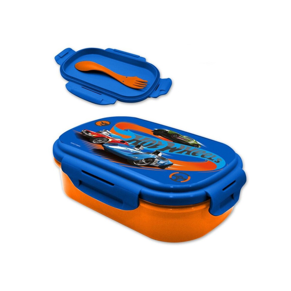 Hot Wheels sandwich box + cutlery set