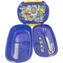 Paw Patrol Power Up sandwich box + cutlery set