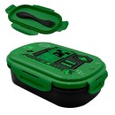 Minecraft Green sandwich box + cutlery set