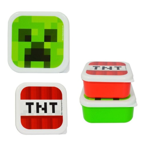 Minecraft TNT mini plastic lunch box set