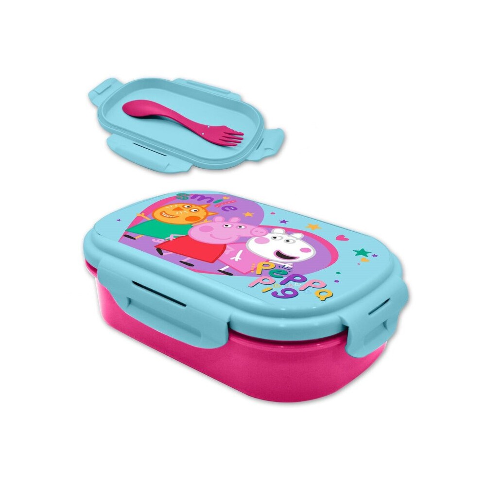 Peppa Pig Smile sandwich box + cutlery set