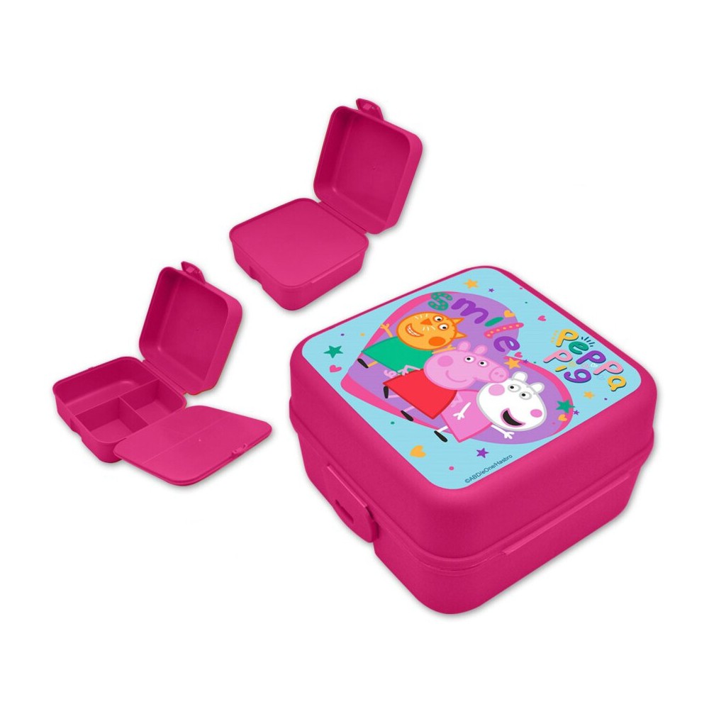 Peppa Pig Smile multiple compartment lunch box, sandwich box